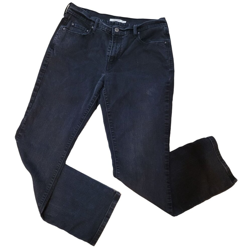 Levis 505 Women's 12 (31x32) Straight Jeans Black Denim Classic Fit Straight Leg - Picture 3 of 9